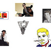 Miscellaneous Projects- T-shirt design illustrating the hazards of a deteriorating ozone layer; An avatar pic for a friend who resembles Freddie Mercury; Self-portrait collage created solely of pieces torn from B&W magazine ads; Photo-illustration; Wood-cut school project- a ship in one of the basic shapes, circle, square or triangle; Self-portrait in a comic style- me as Speed Racer!