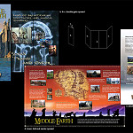 Travel Brochure for "Middle-Earth". A What If? project… this travel brochure invites one to visit the mythical lands of J.R.R. Tolkein’s Lord Of The Rings. Utilizing imagery from Peter Jackson’s movie adaptations, it becomes very easy to see the appeal of Middle-Earth, home to hobbits, elves, dwarves and dragons. 