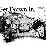 Black and White Advertisement. (I did the illustration previously, then later used it for the ad.)